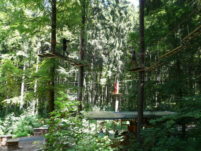 Landschap helikopter Latijns Kletterwald Haltern | Naturpark Hohe Mark